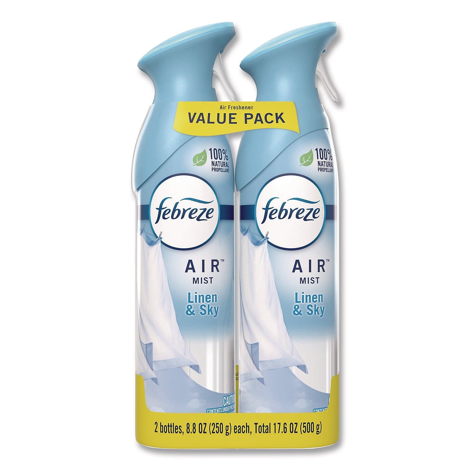 Febreze AIR Air Freshener & Deodorizer Aerosol, Linen & Sky Scent, 8.8 oz., 2/Pack (80816816PK)