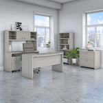Bush Business Furniture Echo 60"W Credenza Desk, Gray Sand (KI60206-03)