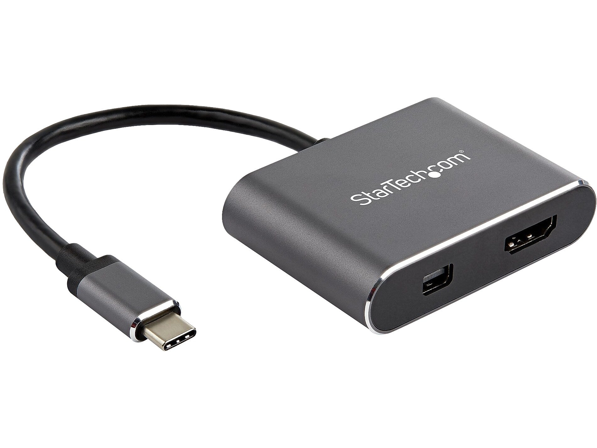 StarTech USB-C to HDMI/Mini DisplayPort Video Adapter, Space Gray (CDP2HDMDP)