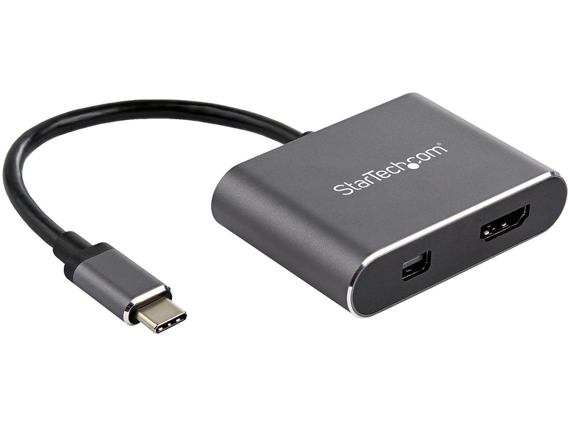 StarTech USB-C to HDMI/Mini DisplayPort Video Adapter, Space Gray (CDP2HDMDP)