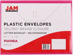 JAM Paper Premium Plastic Document File, Letter, Fuchsia Pink, 3/Pack (218V0FUX3)