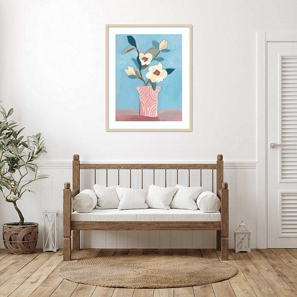 Amanti Art Magnolia Blooms by Kate Aurelia Holloway Wood Framed Wall Art Print, 33" x 41" (A42678253832)