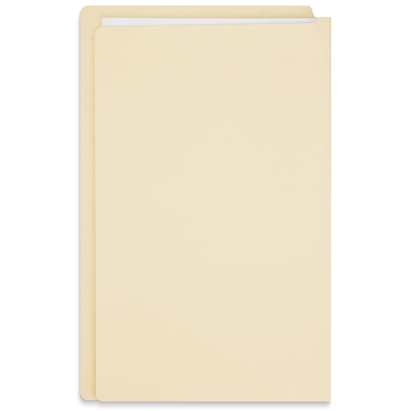 Staples End Tab File Folder, Straight Cut, Legal Size, , Manila, Reinforced Tab, 100/Box (ST62571)