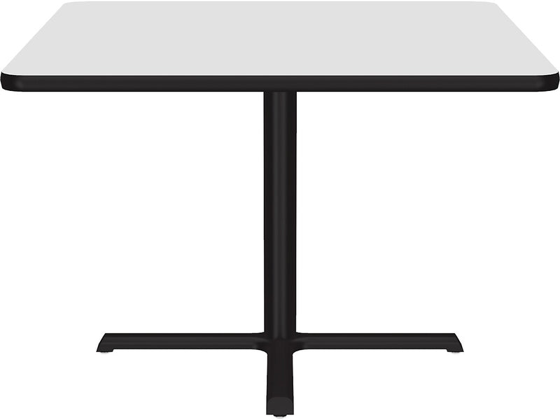Correll Square-Shaped Dry-Erase Markerboard Cafe Table, 42" x 42", Frosty White/Black (BXT42DES-80)