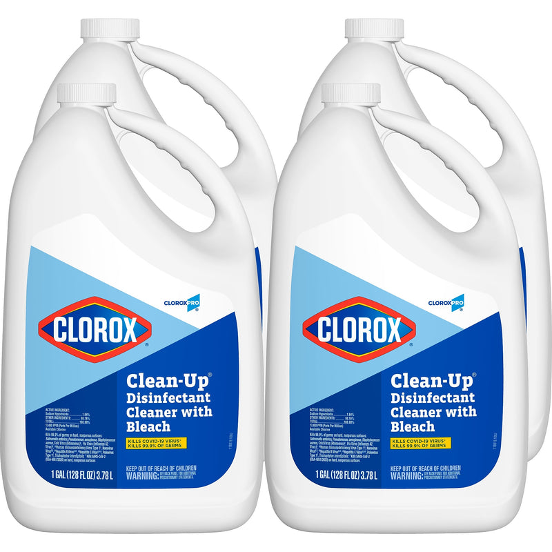 CloroxPro Clorox Clean-Up Disinfectant Cleaner with Bleach Refill, 128 oz., 4/Carton (CLO 35420CT)