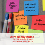 Staples Pop-up Ultra Sticky Notes, 3" x 3", Summer Breeze Collection, 100 Sheets/Pad, 12 Pads/Pack (ST62893)
