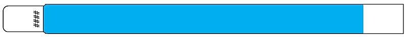 Blue Adult Tyvek Wristband, 10" x 1"