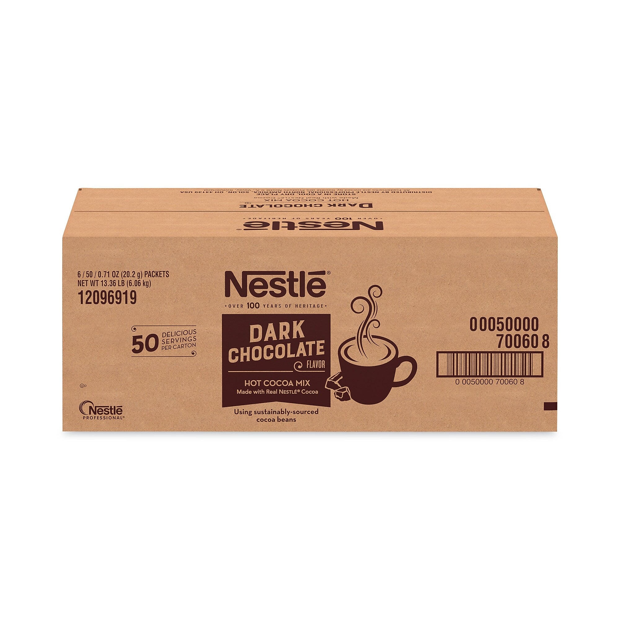 Nestlé Dark Chocolate Hot Cocoa Mix, 0.71 oz., 300/Carton (NES70060CT)