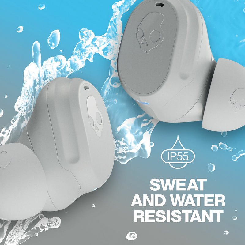 Skullcandy Mod True Wireless Earbuds with Microphone & Charging Case, Bluetooth, Light Gray (S2FYW-P751)