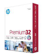 HP Premium32 8.5" x 11" Multipurpose Paper, 32 lbs., 100 Brightness, 500 Sheets/Ream (113100)