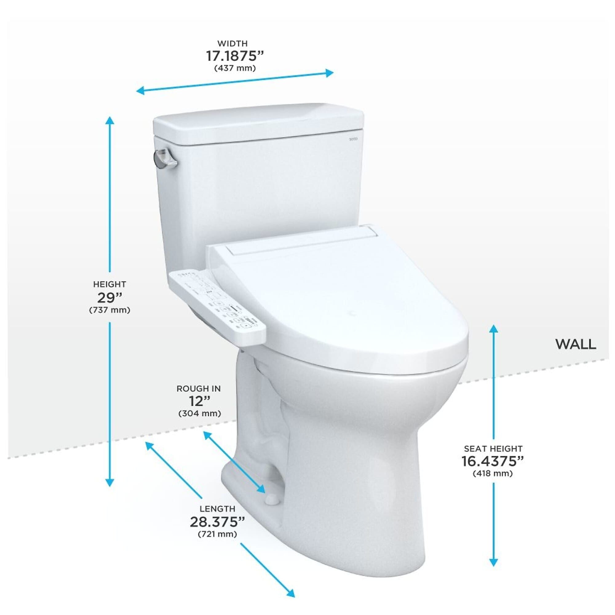 Toto Drake 1.6 gal. Gravity Flush Toilet, Cotton (MW7763074CSG#01)
