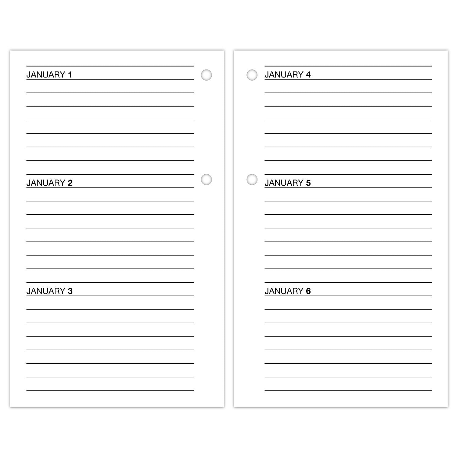 2026 AT-A-GLANCE 6" x 3.5" Daily Calendar Refill Pages, White (E717-50-26)