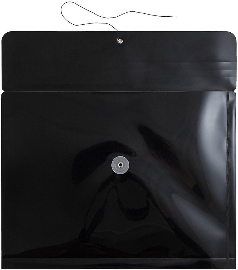 JAM Paper Premium Plastic Document File, Letter, Black, 3/Pack (218B1BLX3)