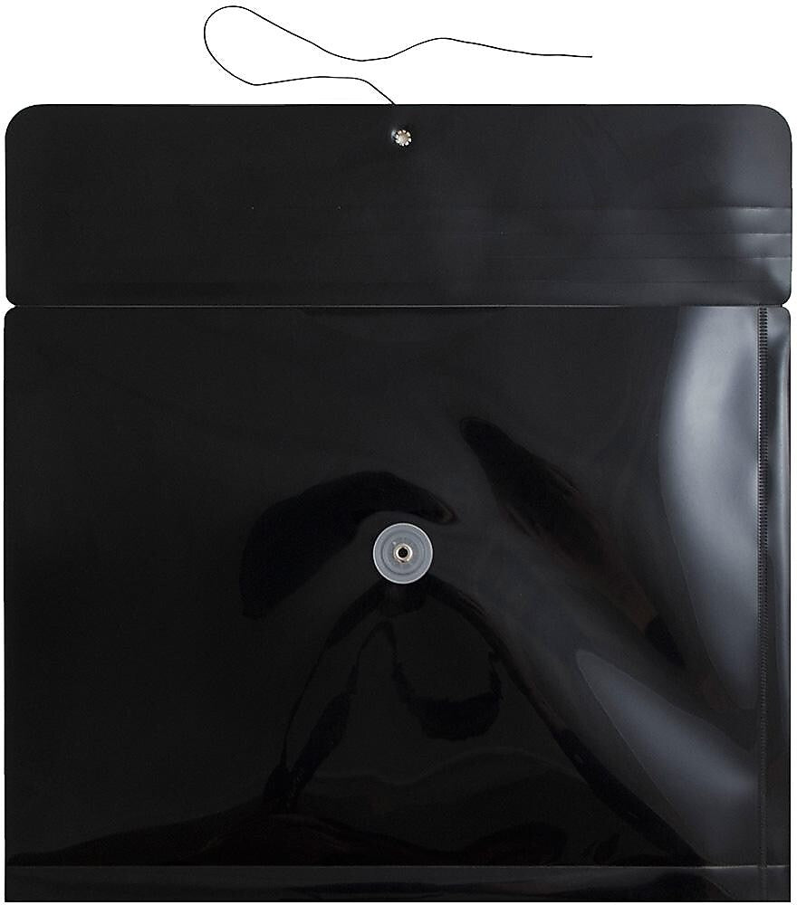 JAM Paper Premium Plastic Document File, Letter, Black, 3/Pack (218B1BLX3)