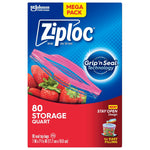 Ziploc Medium Storage Bags, 1 Qt., 80/Box (314471)