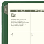 2026 AT-A-GLANCE Recycled 9" x 11" Monthly Planner, Faux Leather Cover, Green (70-260G-60-26)