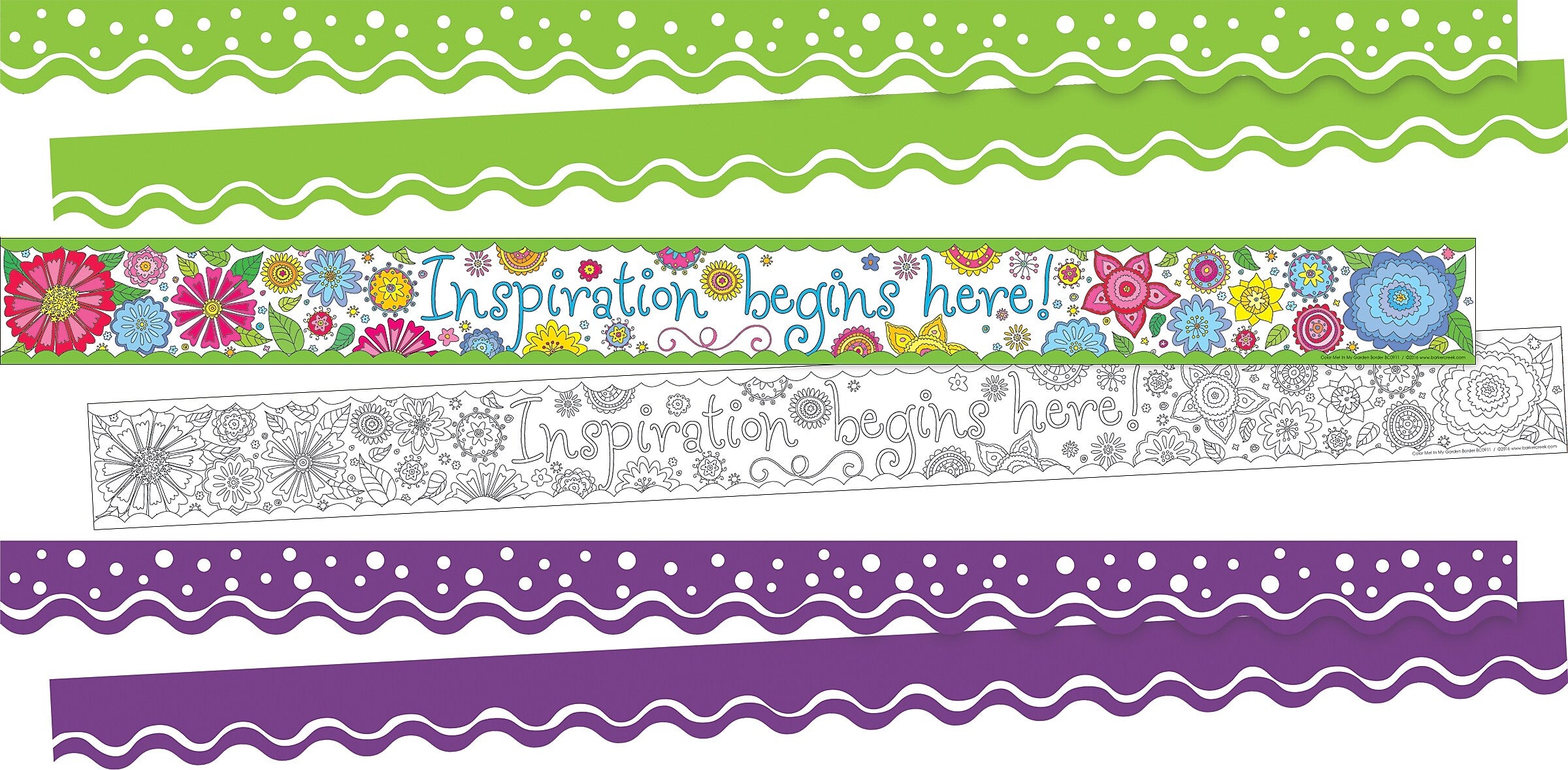 Barker Creek Double-Sided Border Set, Motivational Sunset, 3 designs, 38/Set (4029)