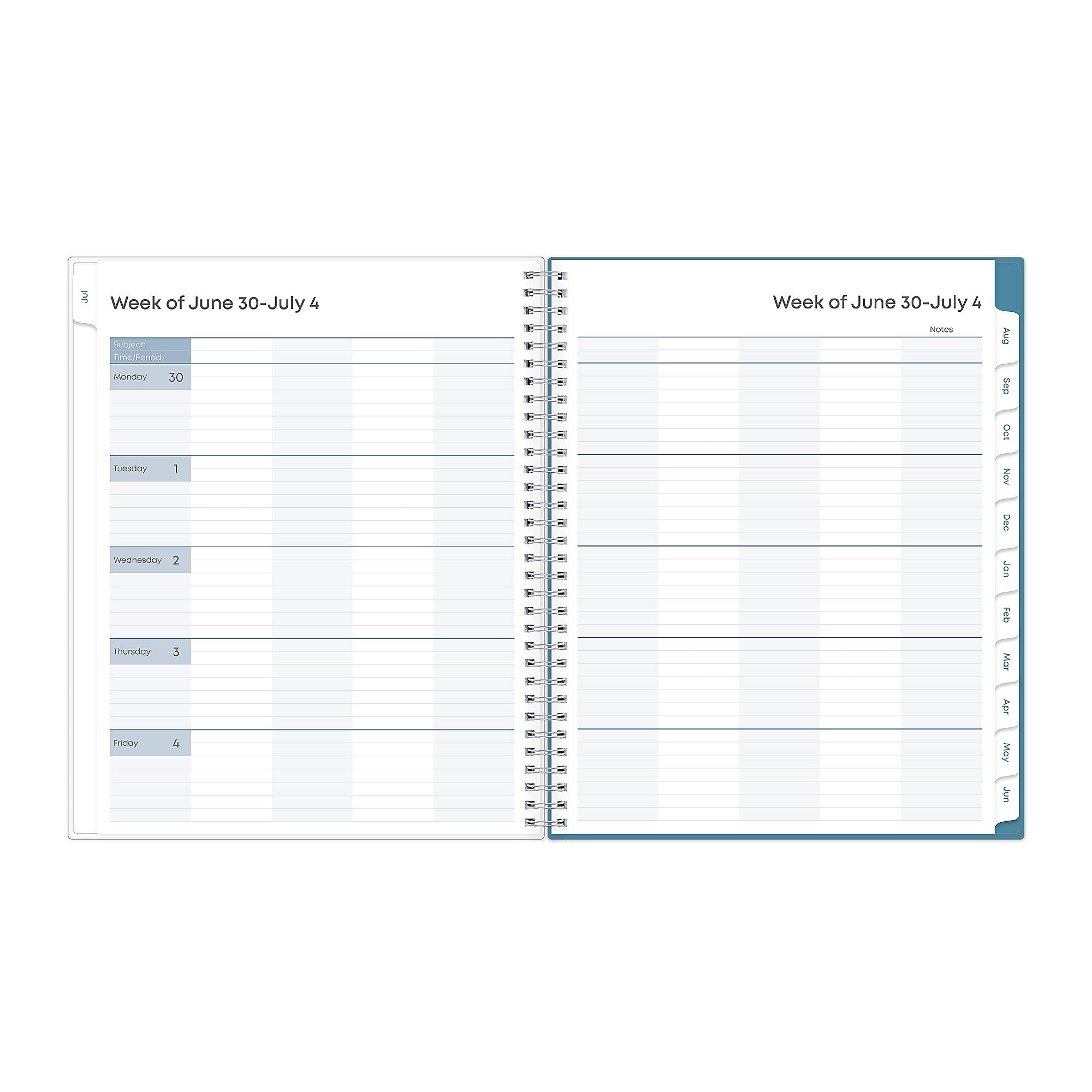 2025-2026 Blue Sky Ditsy Dapple 8.5" x 11" Academic Weekly & Monthly Planner, Plastic Cover, Multicolored (132002-A26)