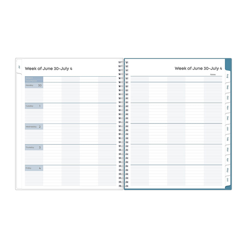 2025-2026 Blue Sky Ditsy Dapple 8.5" x 11" Academic Weekly & Monthly Planner, Plastic Cover, Multicolored (132002-A26)