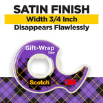 Scotch Gift-Wrap Transparent Tape with Dispenser, 0.75" x 18 yds, 1" Core, 6 Dispensers/Pack (615-SIOC)