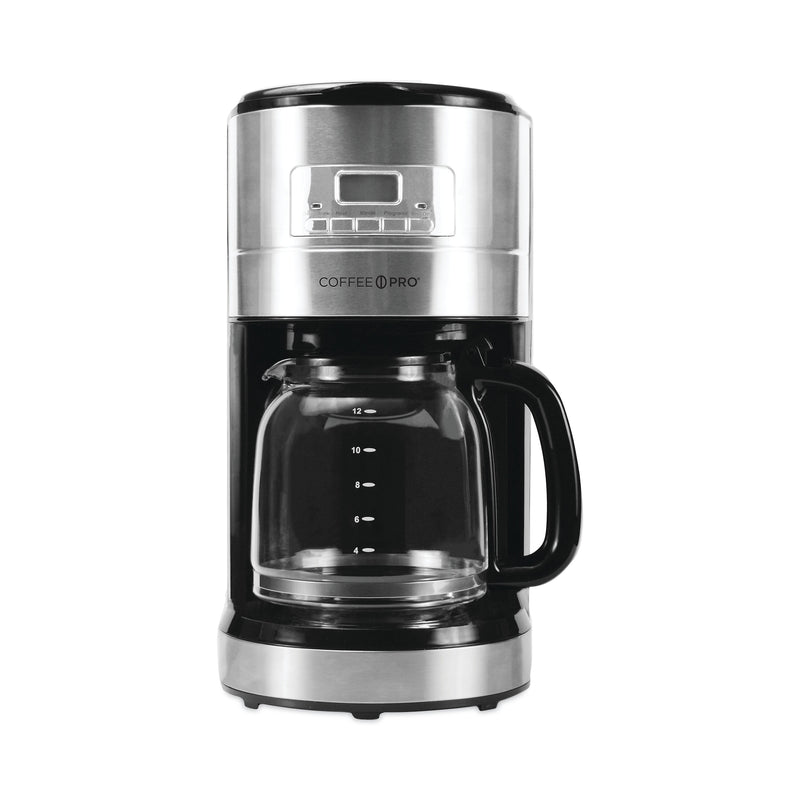 Coffee Pro Euro Style 12-Cup Automatic Drip Coffee Maker, Stainless Steel (OGFCPCM4276)