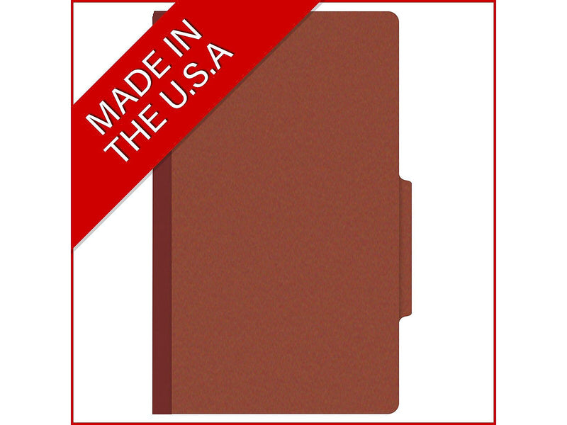 Medical Arts Press Pressboard Classification Folder, 2 Dividers, 2" Expansion, Legal Size, Red, 10/Box (DV-T52-26-3RED)
