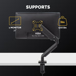Fellowes Platinum Series Adjustable Monitor Arm, Up to 40" Monitor, Black (8043301)
