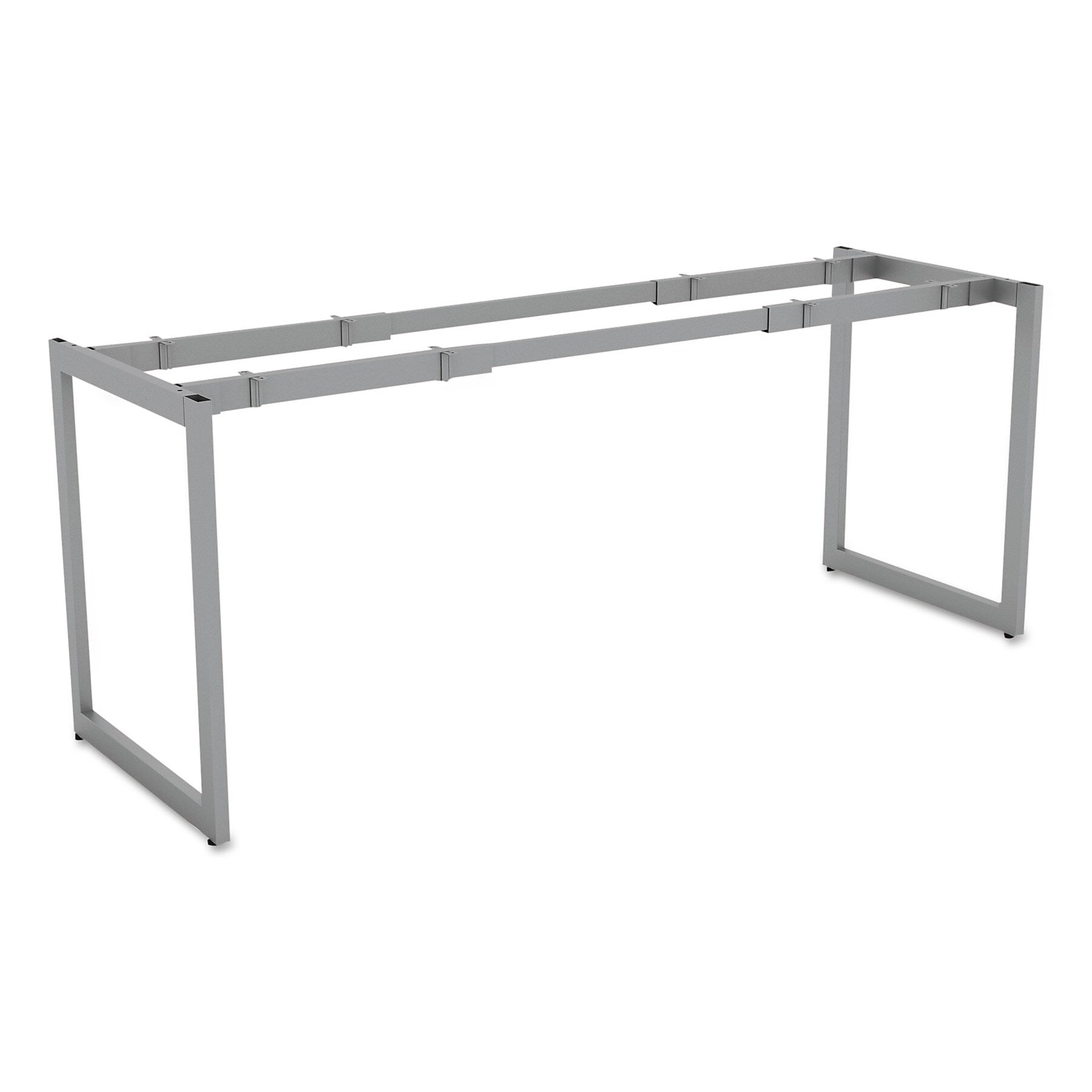 Alera®,  Open Office Desk Series Adjustable O-Leg Desk Base, 24? Deep, Silver