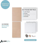 AdirOffice 11-Compartment Literature Organizer, 10.75" x 16.2", White (500-11-WHI)