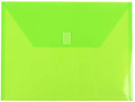 JAM Paper Premium Plastic Document File, Letter, Lime Green, 3/Pack (218V0LIX3)