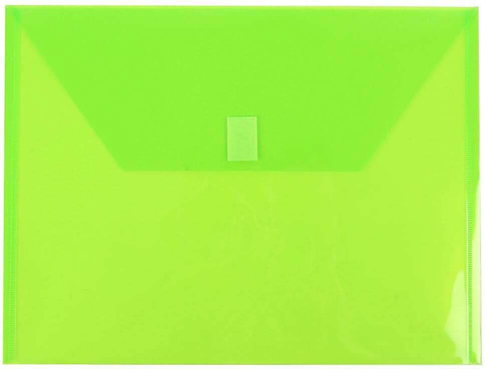 JAM Paper Premium Plastic Document File, Letter, Lime Green, 3/Pack (218V0LIX3)