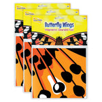 Insect Lore Dress-Up Painted Lady Butterfly Wings, Orange/Black, 3/Bundle (ILP4800-3)