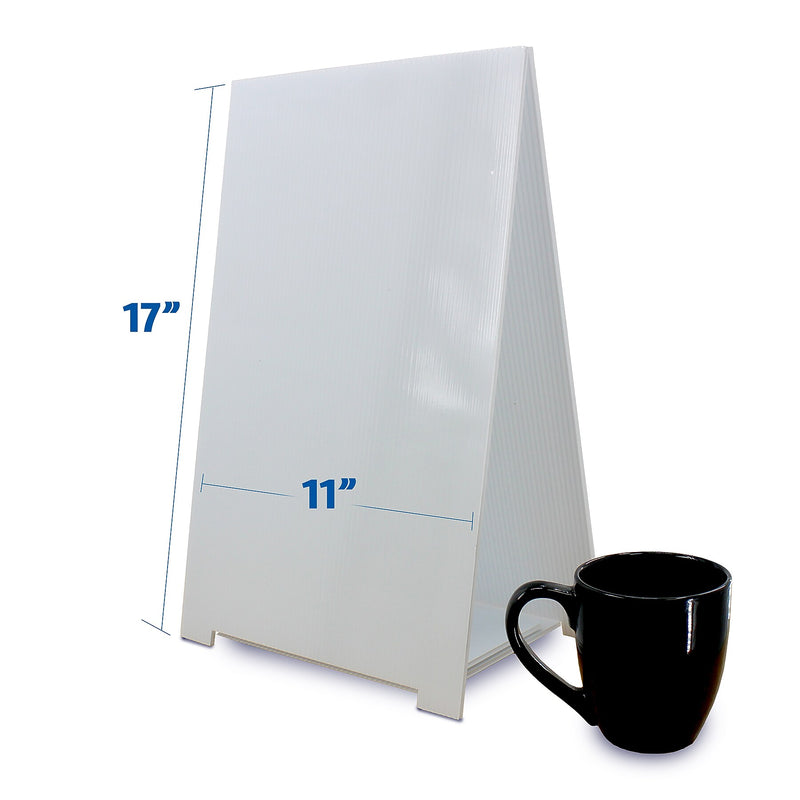 Flipside Products Premium Corrugated Plastic Dry Erase Tabletop Marquee Easel, 11" x 17", Pack of 12 (FLP31278)