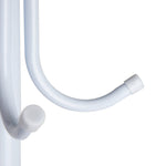 Mind Reader Freestanding Coat Rack, Multi-Hook Organizer, White, Metal (CRACK11-WHT)