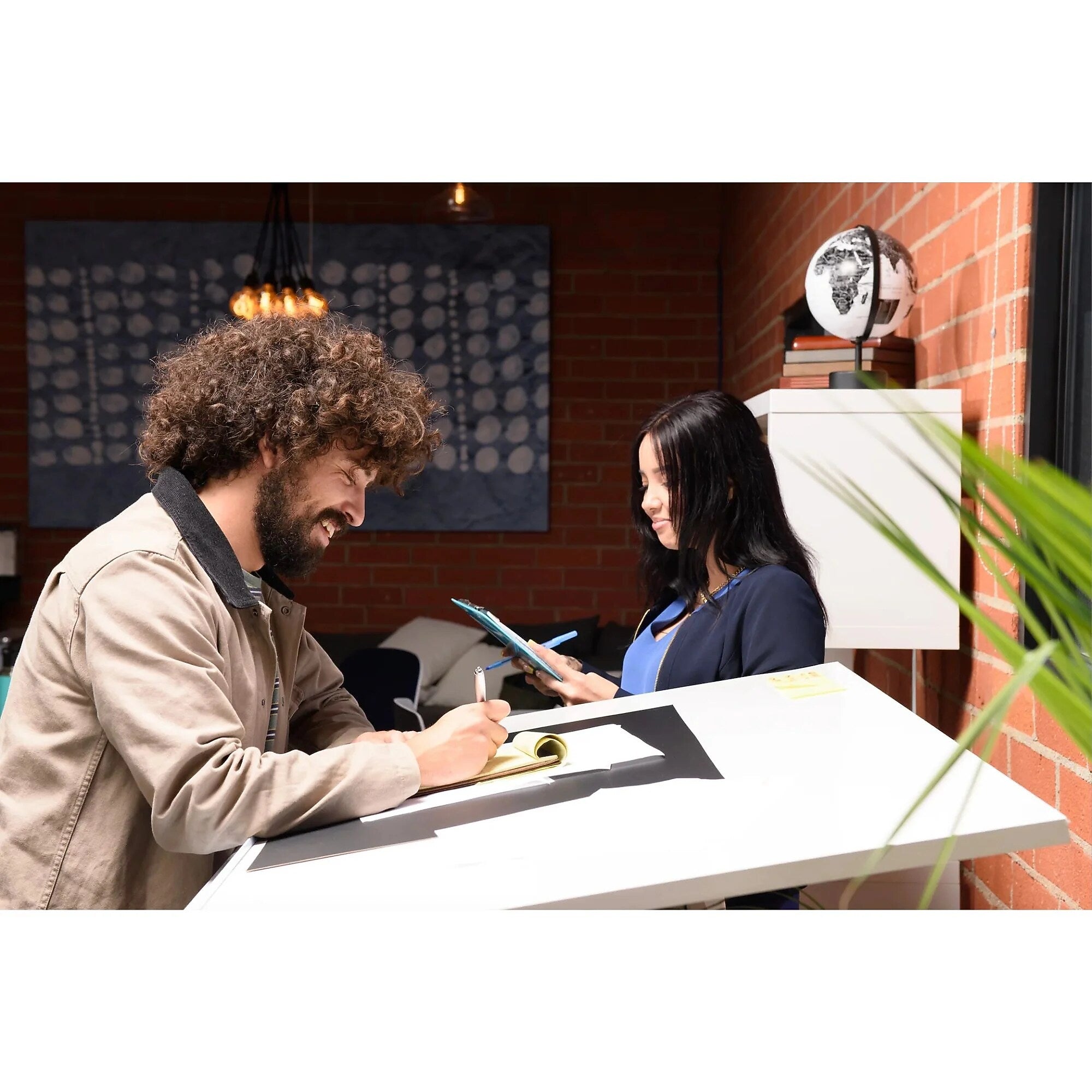 VersaDesk PowerLift 48"W Electric Adjustable Drafting Table, Black (PEDT48-BB-APP)