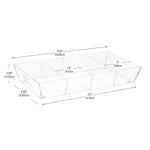 Mind Reader Acrylic 4-Compartment Snack Organizer Tray, Clear (SNACKBEVT-CLR)