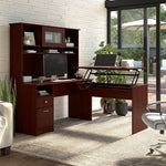 Bush Furniture Cabot 60"W Computer Desk with Drawers, Harvest Cherry (WC31460-03)