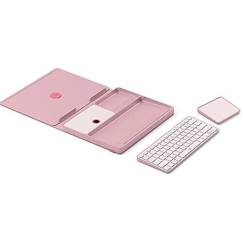 Logitech 4.41" x 11.02" Plastic Adjustable Casa Pop-Up Desk Work From Home Kit with Laptop Stand, Bohemian Blush ( 920-011237 )