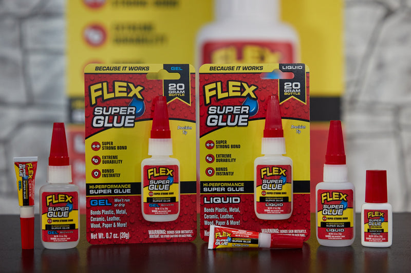 Flex Seal Liquid Super Glue, 0.2 oz., Clear, 2 Tubes/Pack, 8/Pack (SGLIQ2X3-CS)