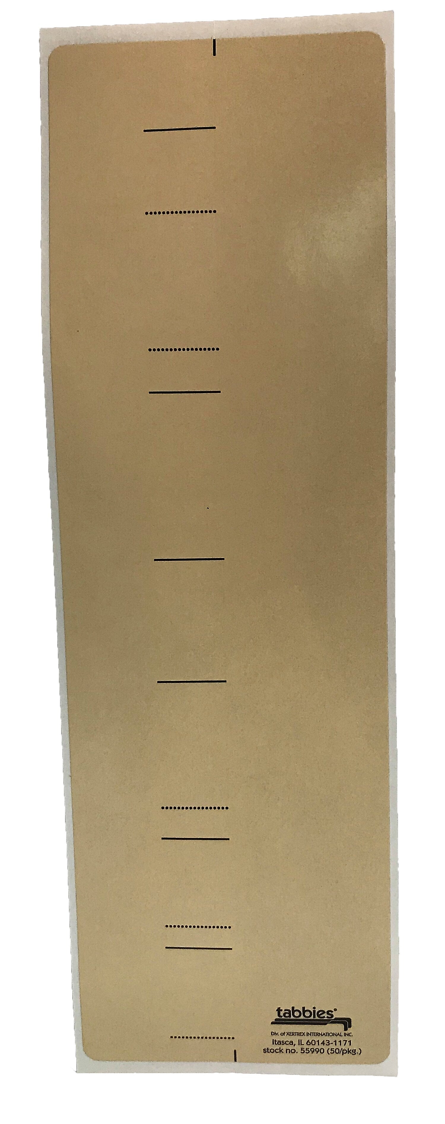 Tabbies Cov-R-Tabs Hanging File Folder Tabs, White, 50/Pack (55990)