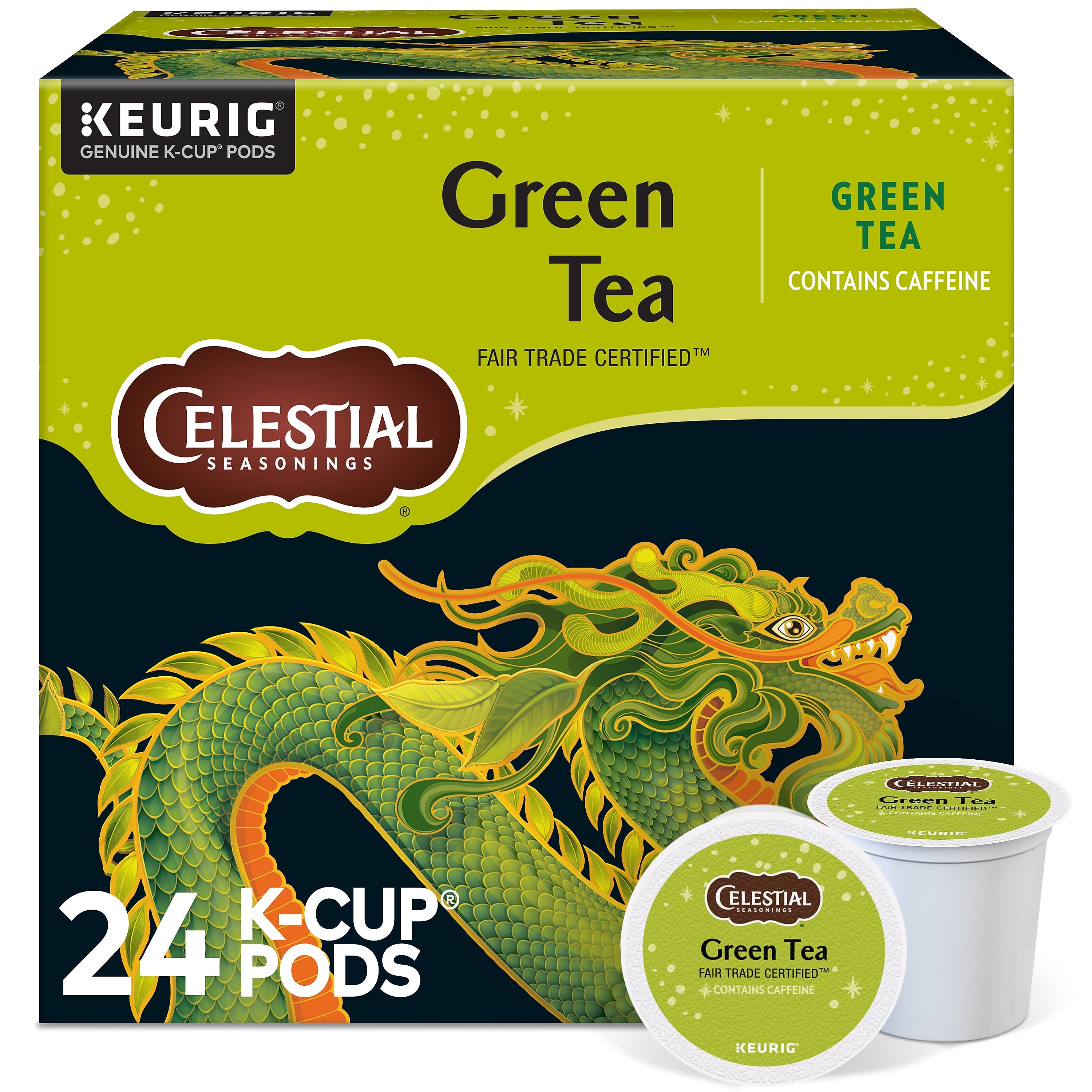Celestial Seasonings Green Tea, Keurig® K-Cup® Pods, 24/Box (14734)