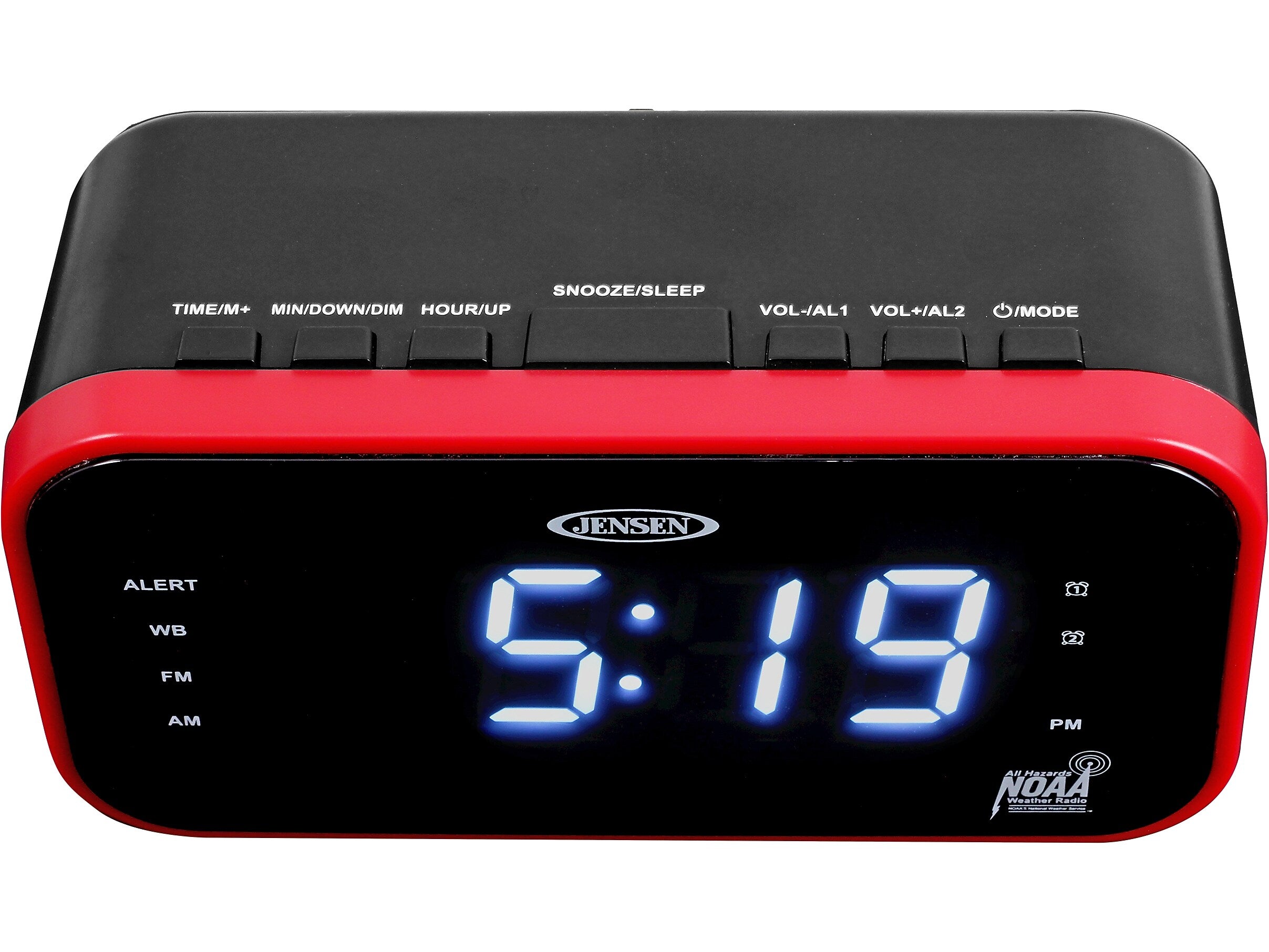 Jensen Weather Band Clock Radio with Weather Alert (JEP-150)