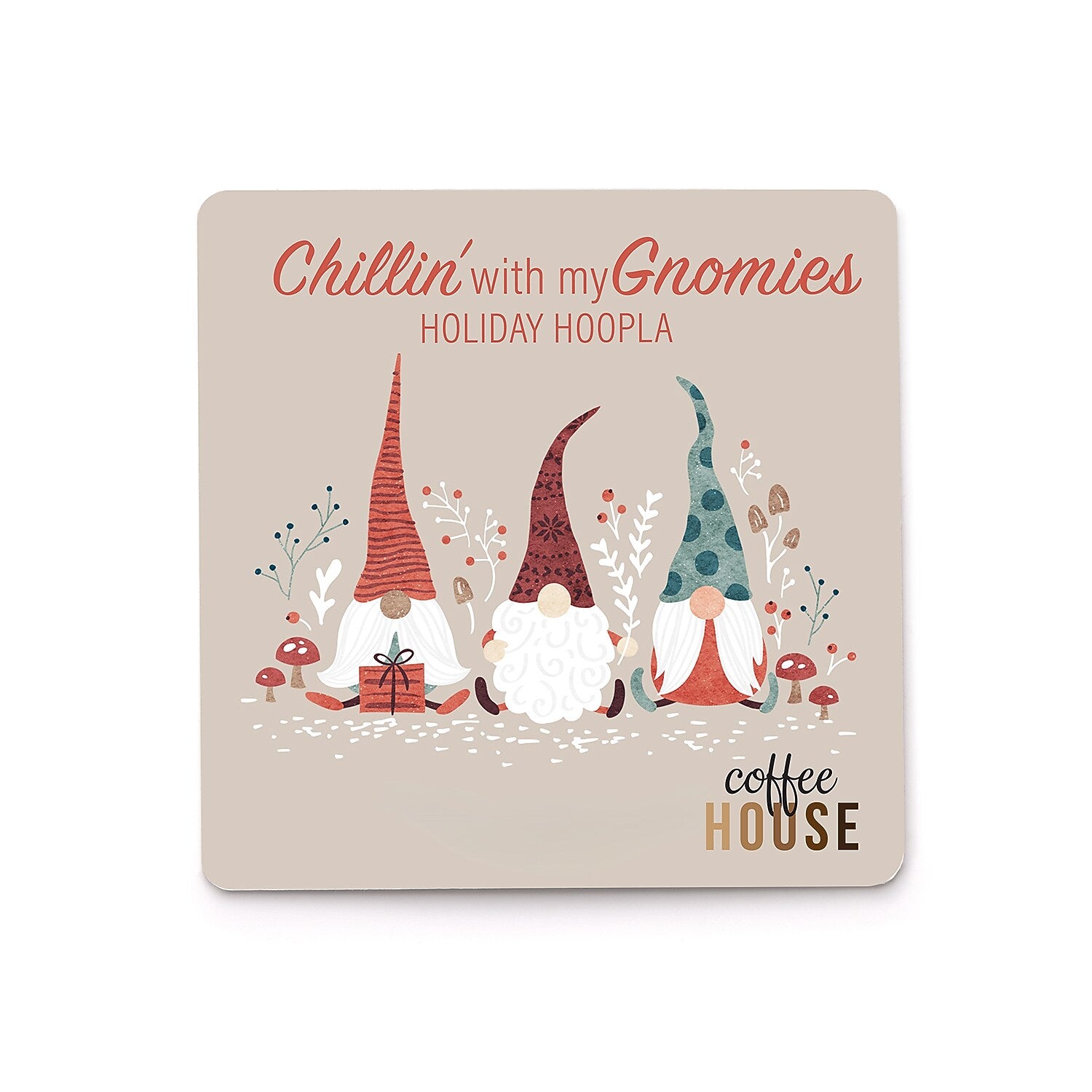 Full Color Chipboard Shape CoasterSquare, 12