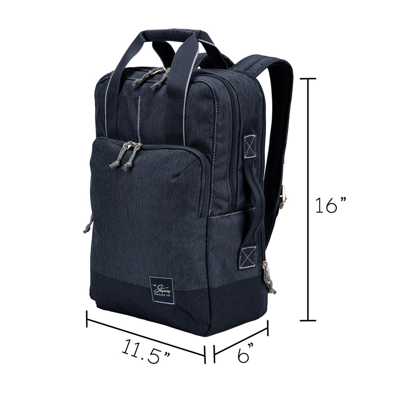 Skyway Luggage Rainier Deluxe Laptop Backpack, Tahoe Blue (505-17-457-BKP)