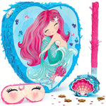 JITTERYGIT Mermaid Pinata Treasure Hunt Under the Sea Game Set, 2 in 1 Pieces/Pack (MERMAID-PINATA - BLUE & PINK)