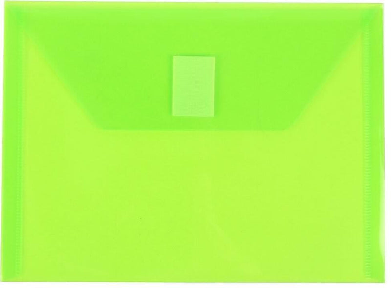 JAM Paper Premium Plastic Document File, Lime Green, 3/Pack (920V0LIX3)
