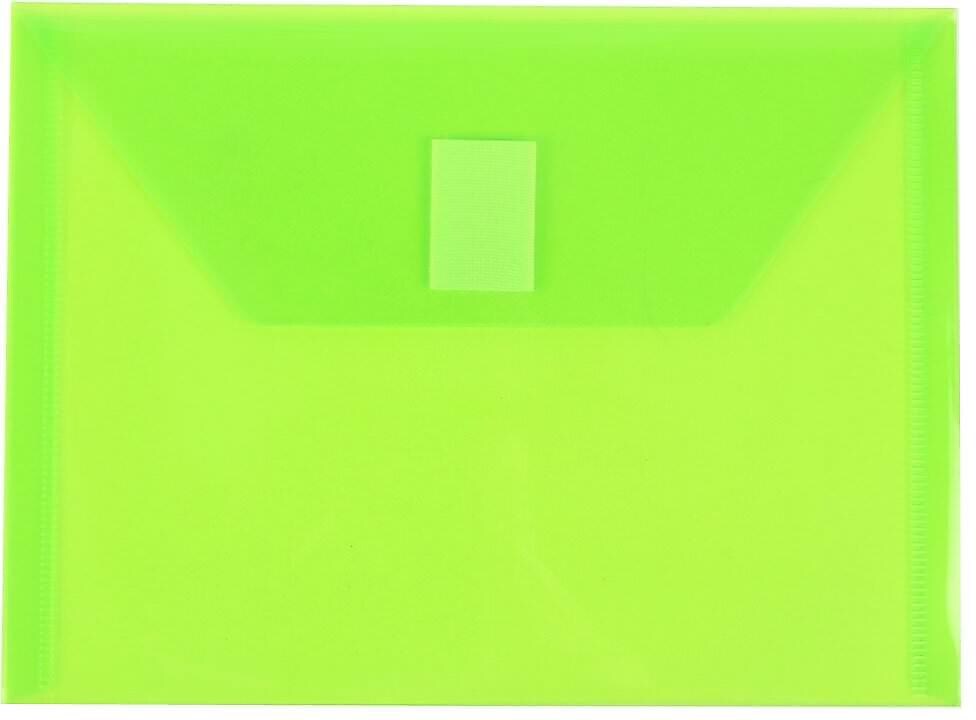 JAM Paper Premium Plastic Document File, Lime Green, 3/Pack (920V0LIX3)