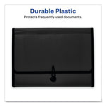 Avery Expanding File Folder Organizer, 7 Sections, Hook/Loop Closure, Letter Size, Black