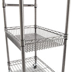 Alera 2-Shelf Wire Utility Cart, Anthracite Black (ALESW342416BA)
