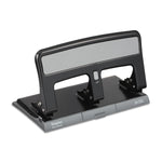 Staples One-Touch 3-Hole Punch, 30 Sheet Capacity, Black, 6/Case (26614)